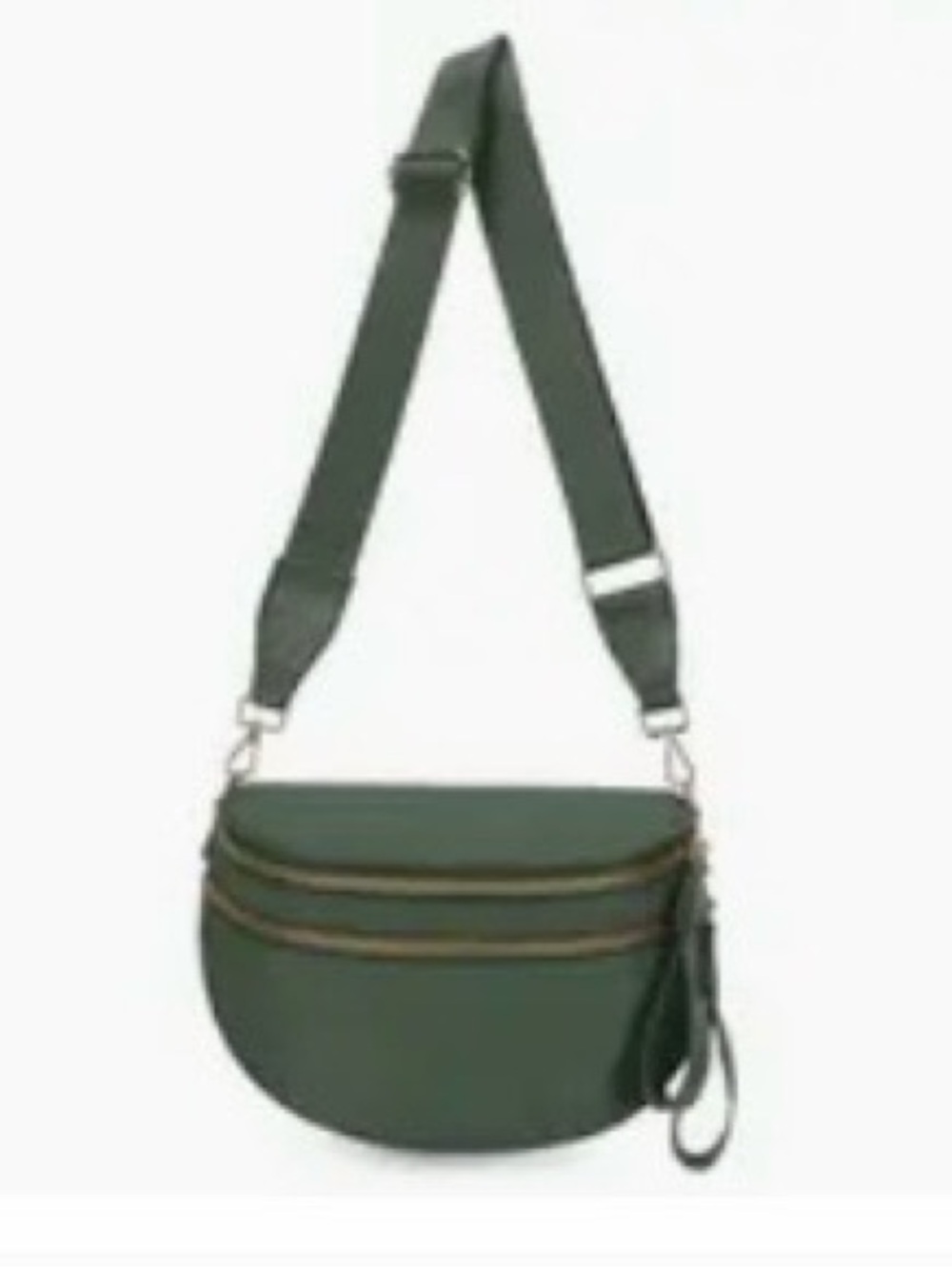 Men's Olive Green Crossbody Belt Bag - Unbranded